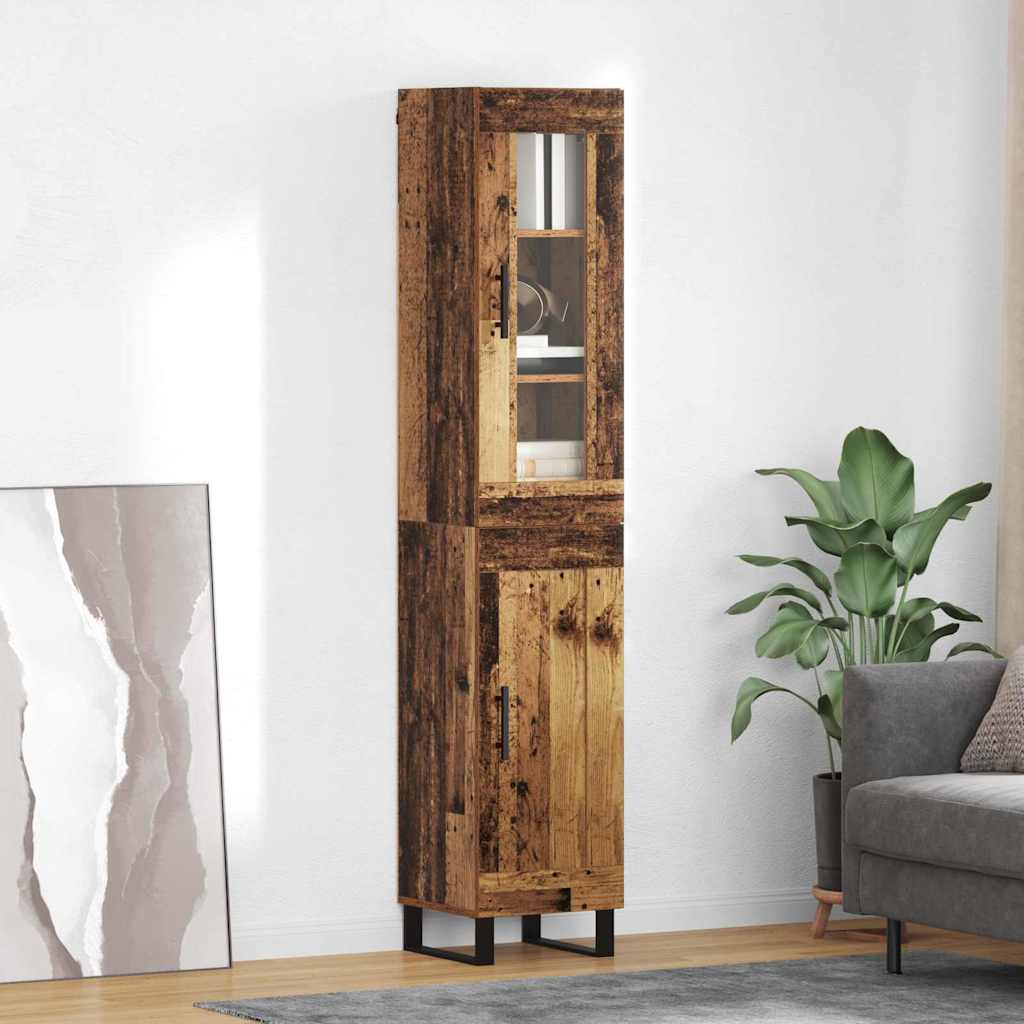 Highboard Παλιό Ξύλο 34,5 x 34 x 180 εκ. Επεξεργασμένο ξύλο - Pakobazaar