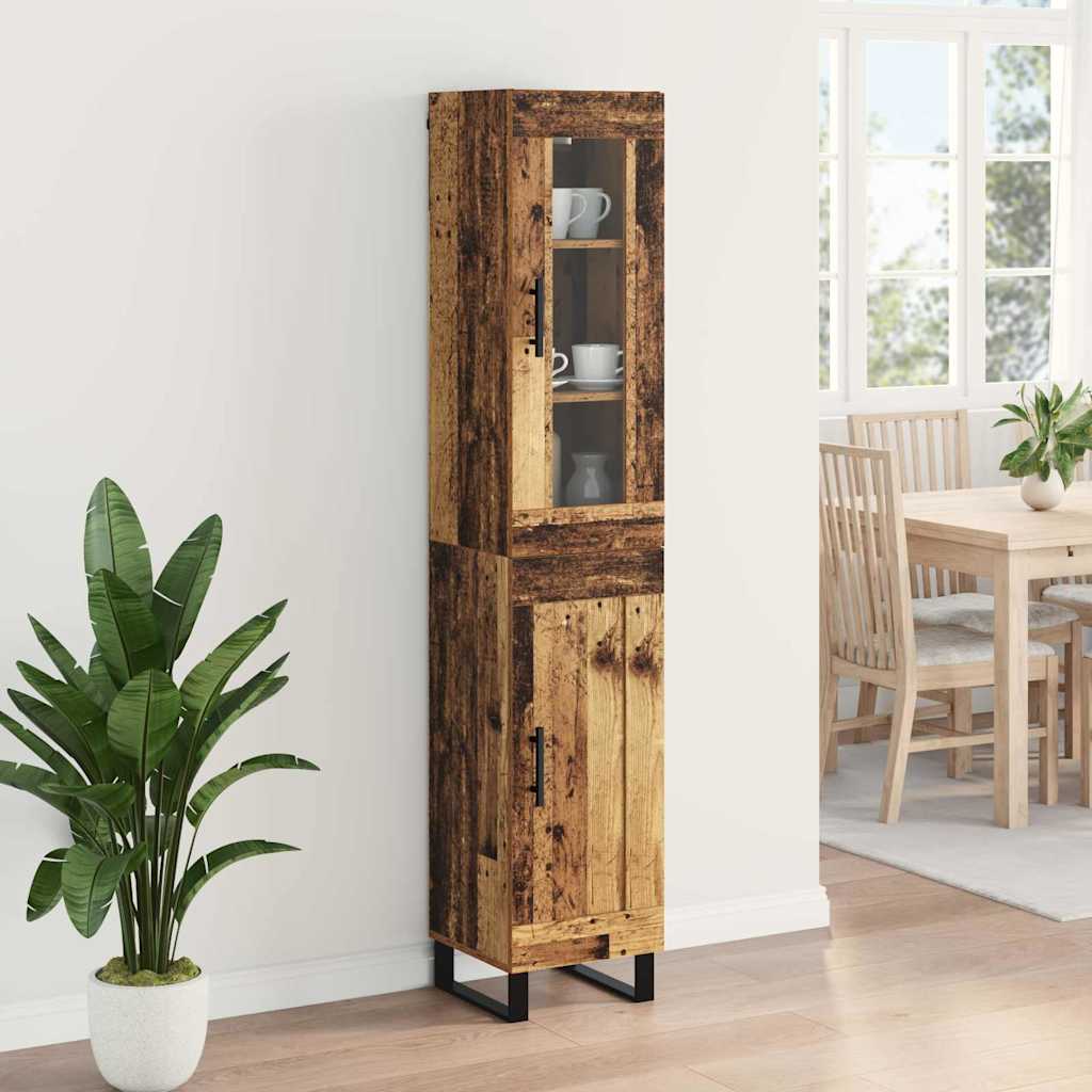 Highboard Παλιό Ξύλο 34,5 x 34 x 180 εκ. Επεξεργασμένο ξύλο - Pakobazaar
