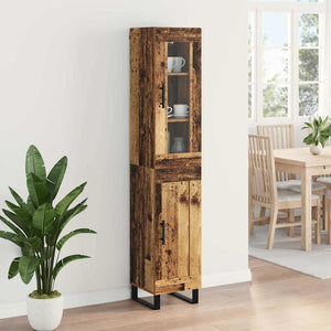 Highboard Παλιό Ξύλο 34,5 x 34 x 180 εκ. Επεξεργασμένο ξύλο - Pakobazaar