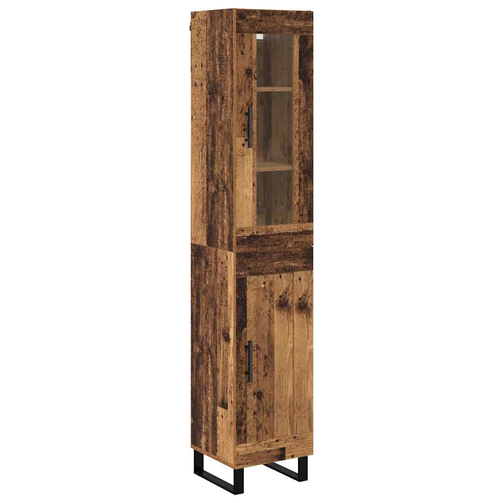Highboard Παλιό Ξύλο 34,5 x 34 x 180 εκ. Επεξεργασμένο ξύλο - Pakobazaar