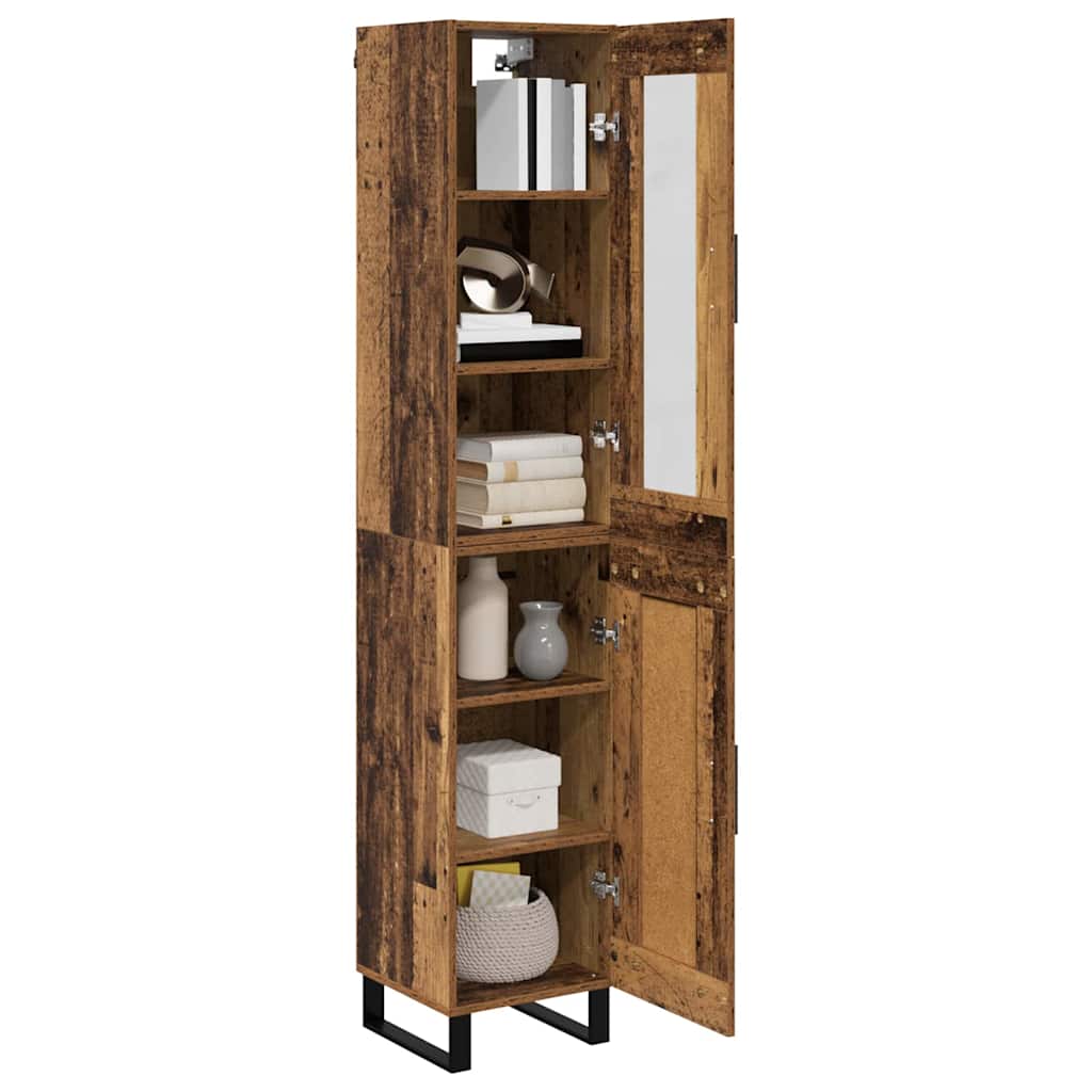 Highboard Παλιό Ξύλο 34,5 x 34 x 180 εκ. Επεξεργασμένο ξύλο - Pakobazaar