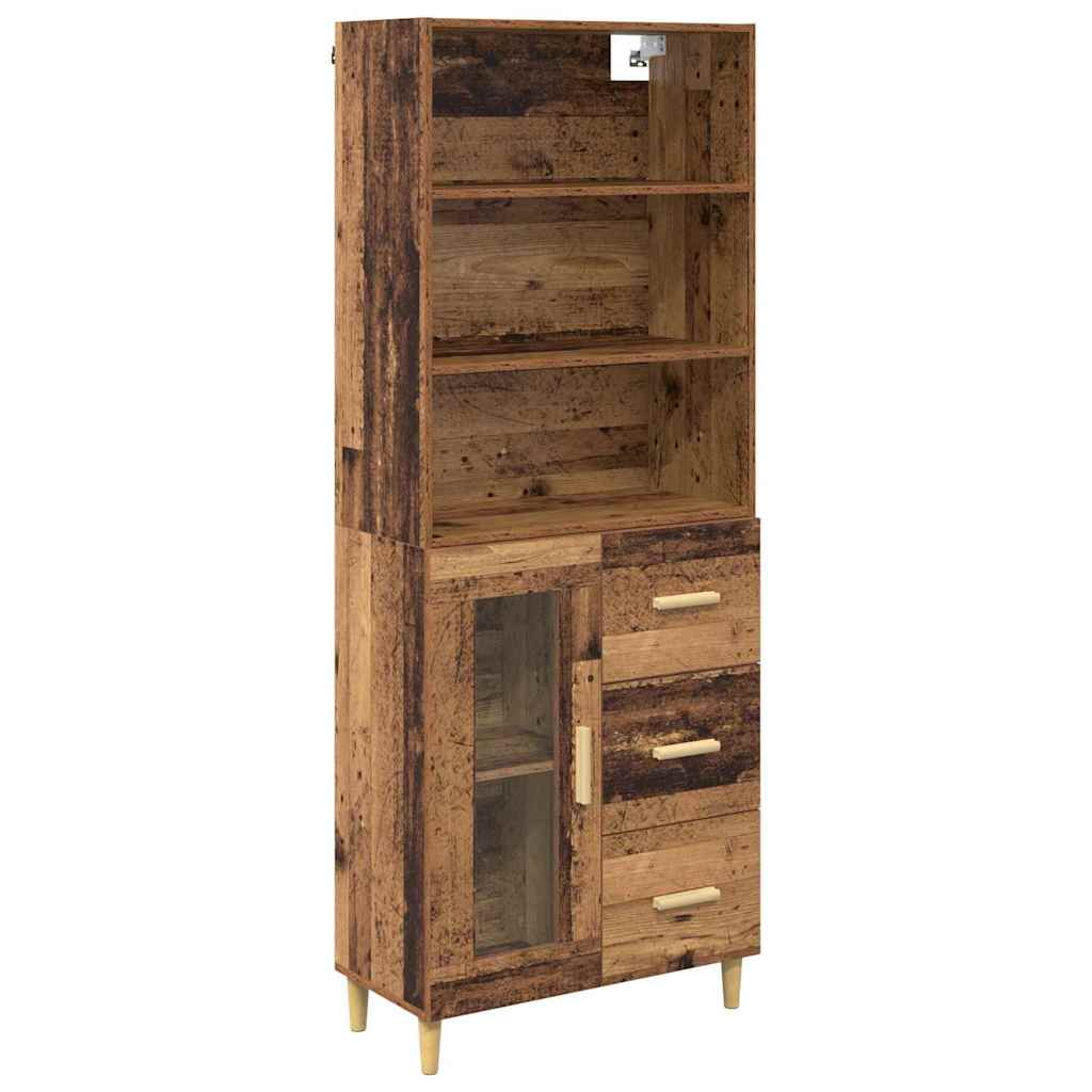 Highboard Παλιό Ξύλο 69,5 x 34 x 180 εκ. Επεξεργασμένο ξύλο