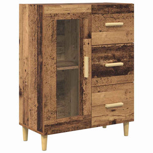 Highboard Παλιό Ξύλο 69,5 x 34 x 180 εκ. Επεξεργασμένο Ξύλο