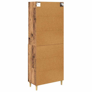 Highboard Παλιό Ξύλο 69,5 x 34 x 180 εκ. Επεξεργασμένο Ξύλο