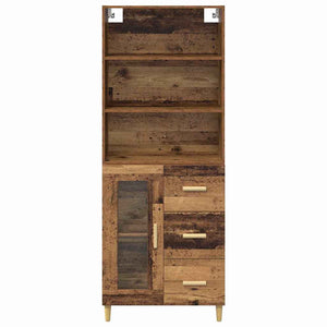 Highboard Παλιό Ξύλο 69,5 x 34 x 180 εκ. Επεξεργασμένο Ξύλο