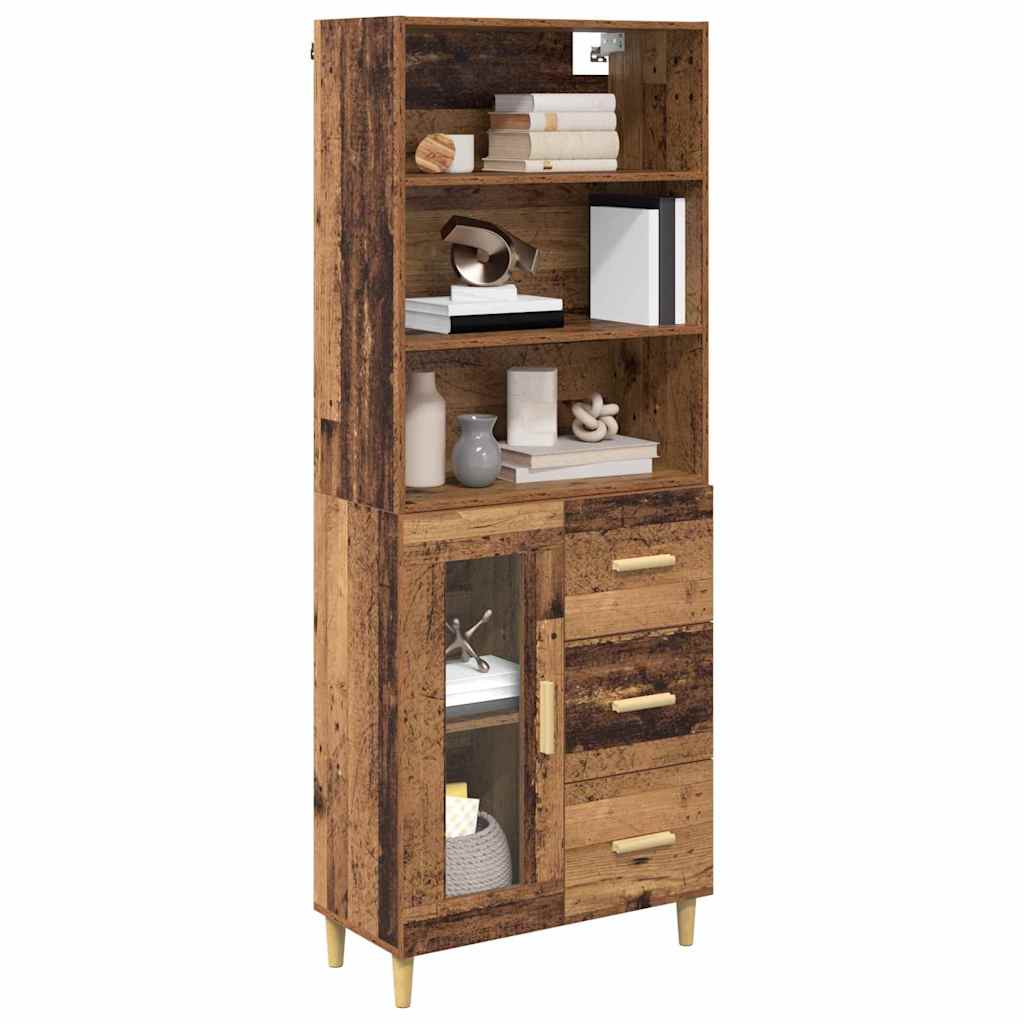 Highboard Παλιό Ξύλο 69,5 x 34 x 180 εκ. Επεξεργασμένο ξύλο