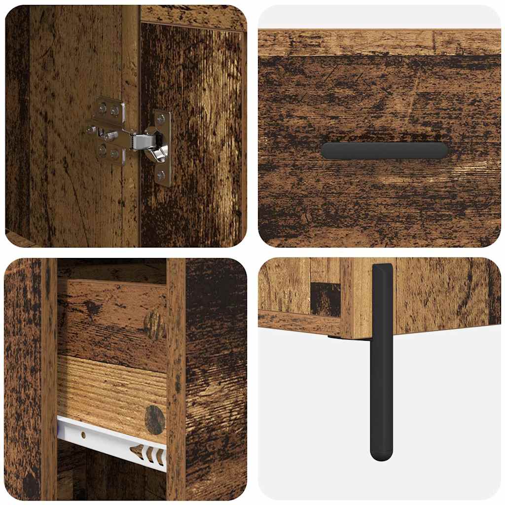 Highboard Παλιό Ξύλο 34,5 x 34 x 180 εκ. Επεξεργασμένο ξύλο