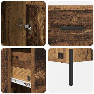 Highboard Παλιό Ξύλο 34,5 x 34 x 180 εκ. Επεξεργασμένο Ξύλο