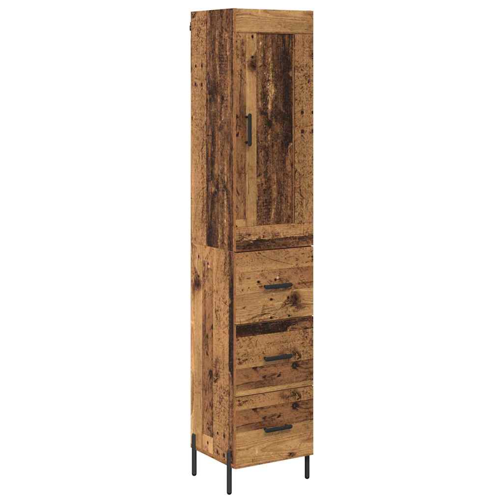 Highboard Παλιό Ξύλο 34,5 x 34 x 180 εκ. Επεξεργασμένο ξύλο