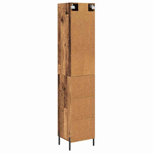 Highboard Παλιό Ξύλο 34,5 x 34 x 180 εκ. Επεξεργασμένο Ξύλο