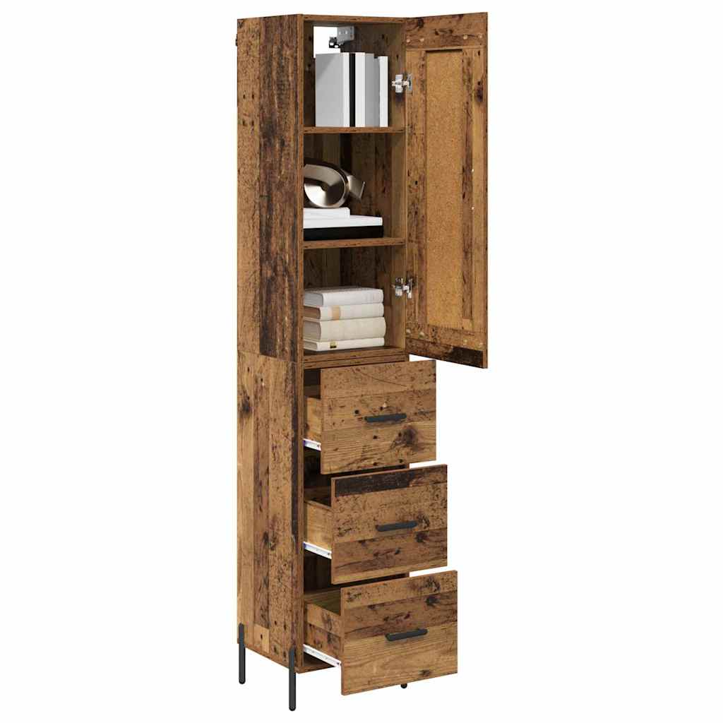 Highboard Παλιό Ξύλο 34,5 x 34 x 180 εκ. Επεξεργασμένο ξύλο