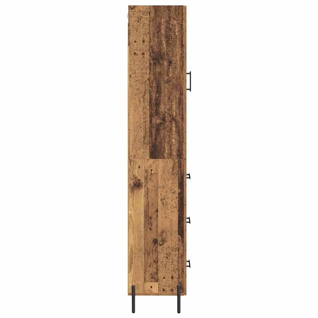 Highboard Παλιό Ξύλο 34,5 x 34 x 180 εκ. Επεξεργασμένο ξύλο