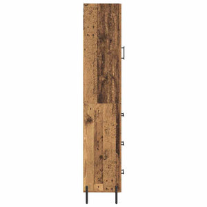 Highboard Παλιό Ξύλο 34,5 x 34 x 180 εκ. Επεξεργασμένο Ξύλο