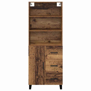 Highboard 2 τμχ. Παλιό ξύλο 69,5 x 34 x 180 εκ.