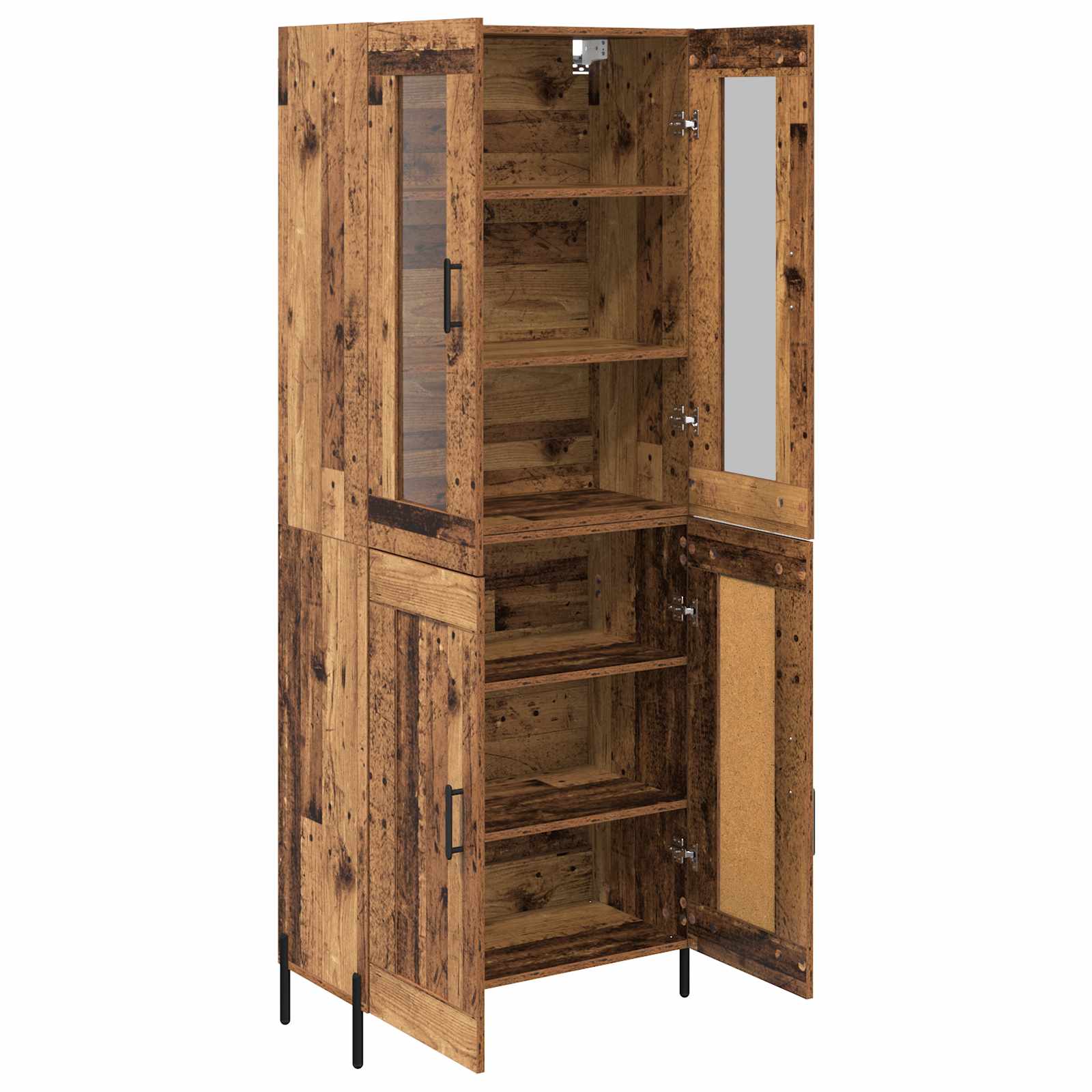 Highboard Παλιό Ξύλο 69,5 x 34 x 180 εκ. Επεξεργασμένο ξύλο