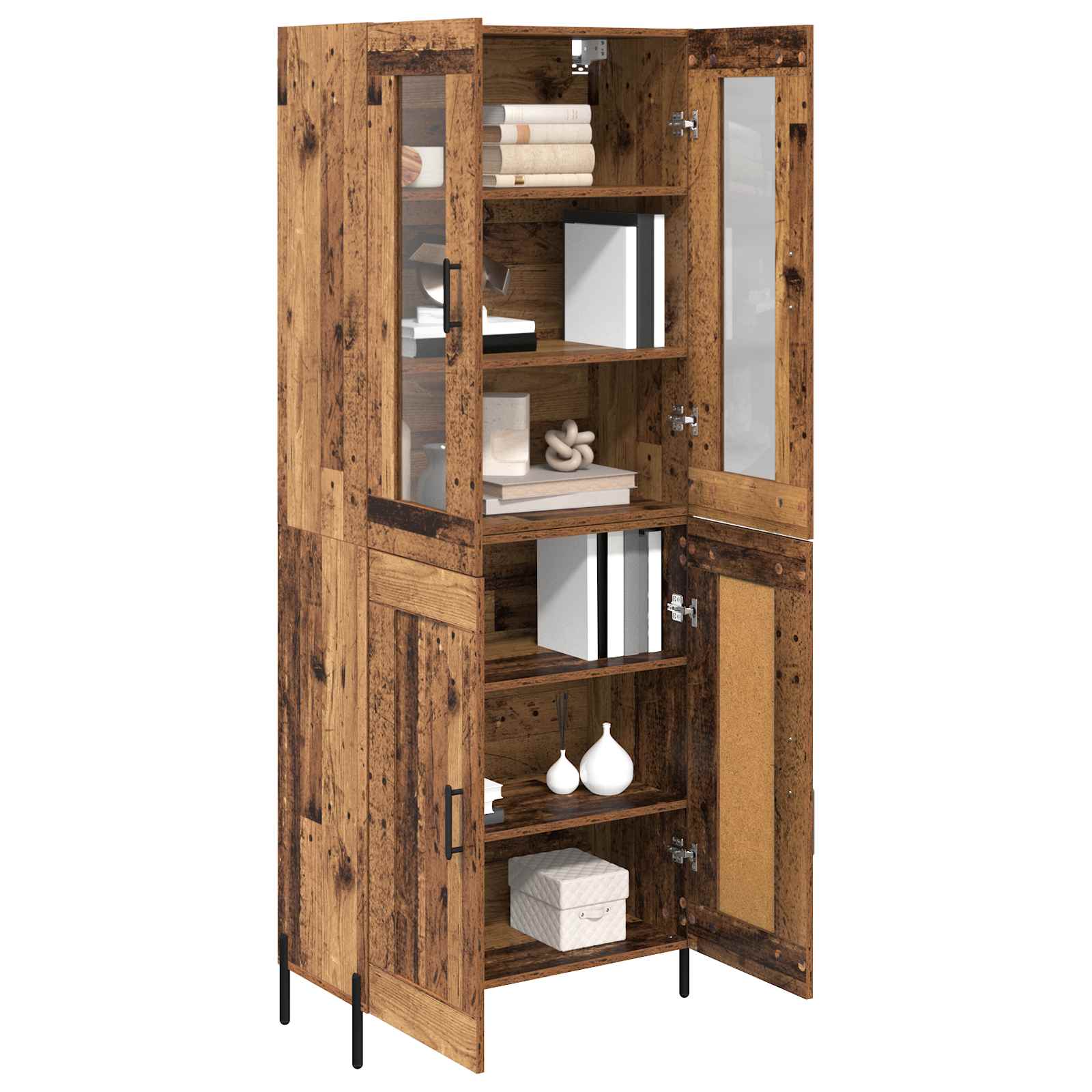 Highboard Παλιό Ξύλο 69,5 x 34 x 180 εκ. Επεξεργασμένο ξύλο
