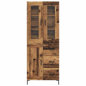 Highboard με συρτάρι 2 pcs Παλιό ξύλο Επεξεργασμένο ξύλο - Pakobazaar