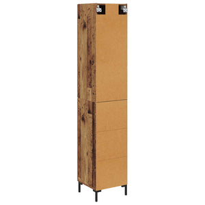 Highboard Παλιό Ξύλο 34,5 x 34 x 180 εκ. Επεξεργασμένο Ξύλο
