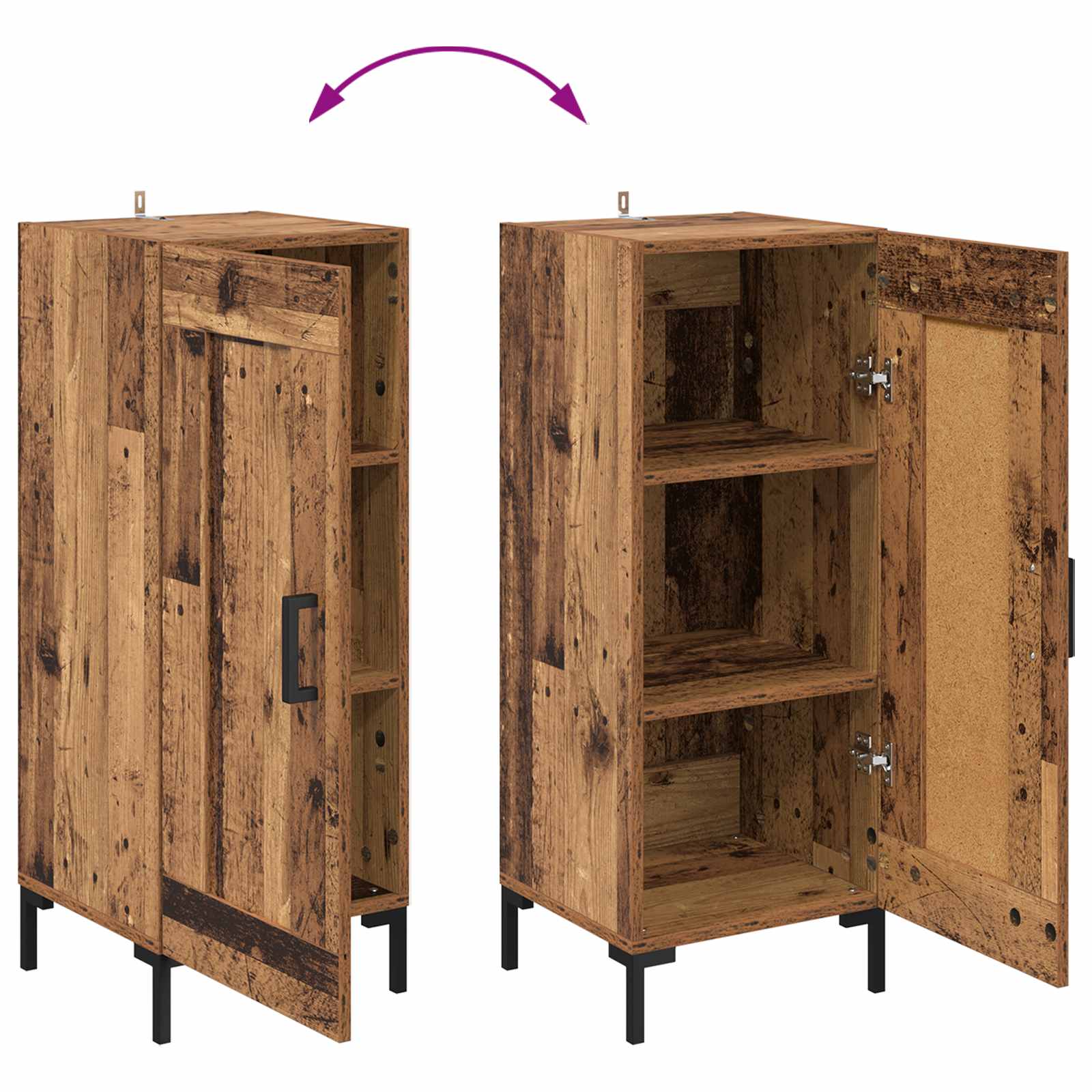 Highboard Παλιό Ξύλο 69,5 x 34 x 180 εκ. Επεξεργασμένο ξύλο