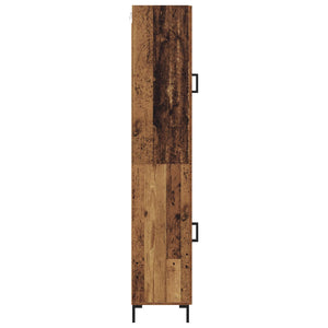 Highboard Παλιό Ξύλο 34,5 x 34 x 180 εκ. Επεξεργασμένο Ξύλο
