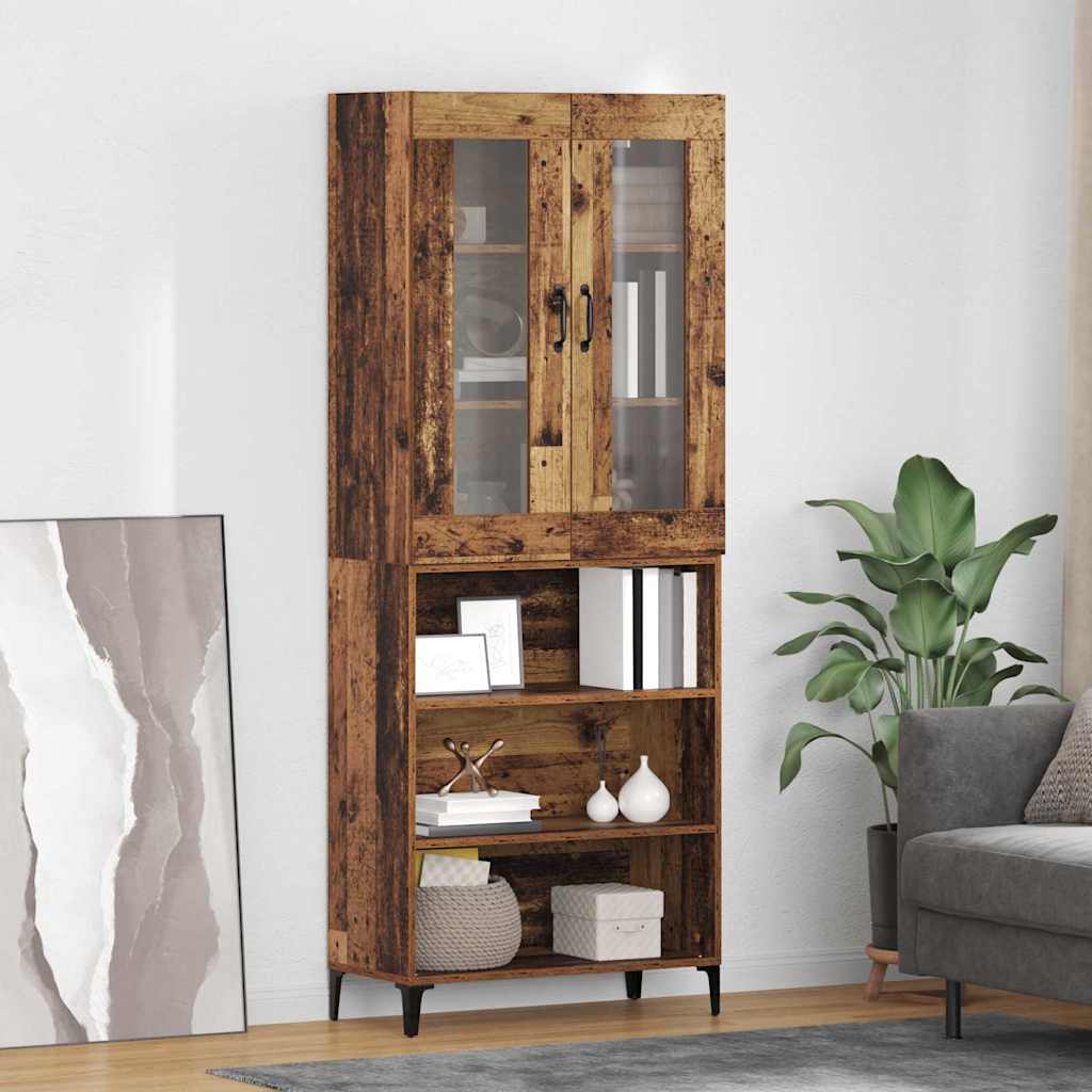 Highboard Παλιό Ξύλο 69,5 x 34 x 180 εκ. Επεξεργασμένο ξύλο - Pakobazaar