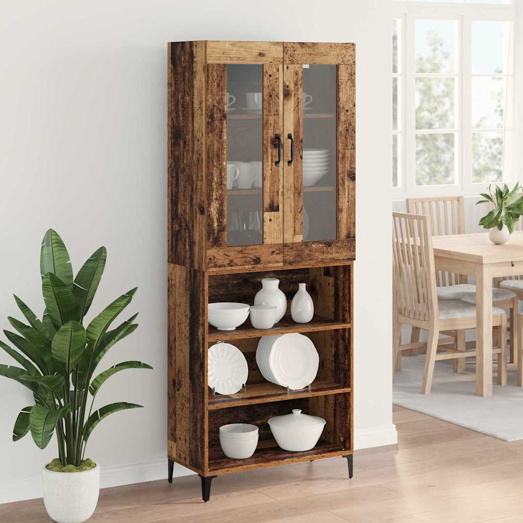 Highboard Παλιό Ξύλο 69,5 x 34 x 180 εκ. Επεξεργασμένο ξύλο - Pakobazaar