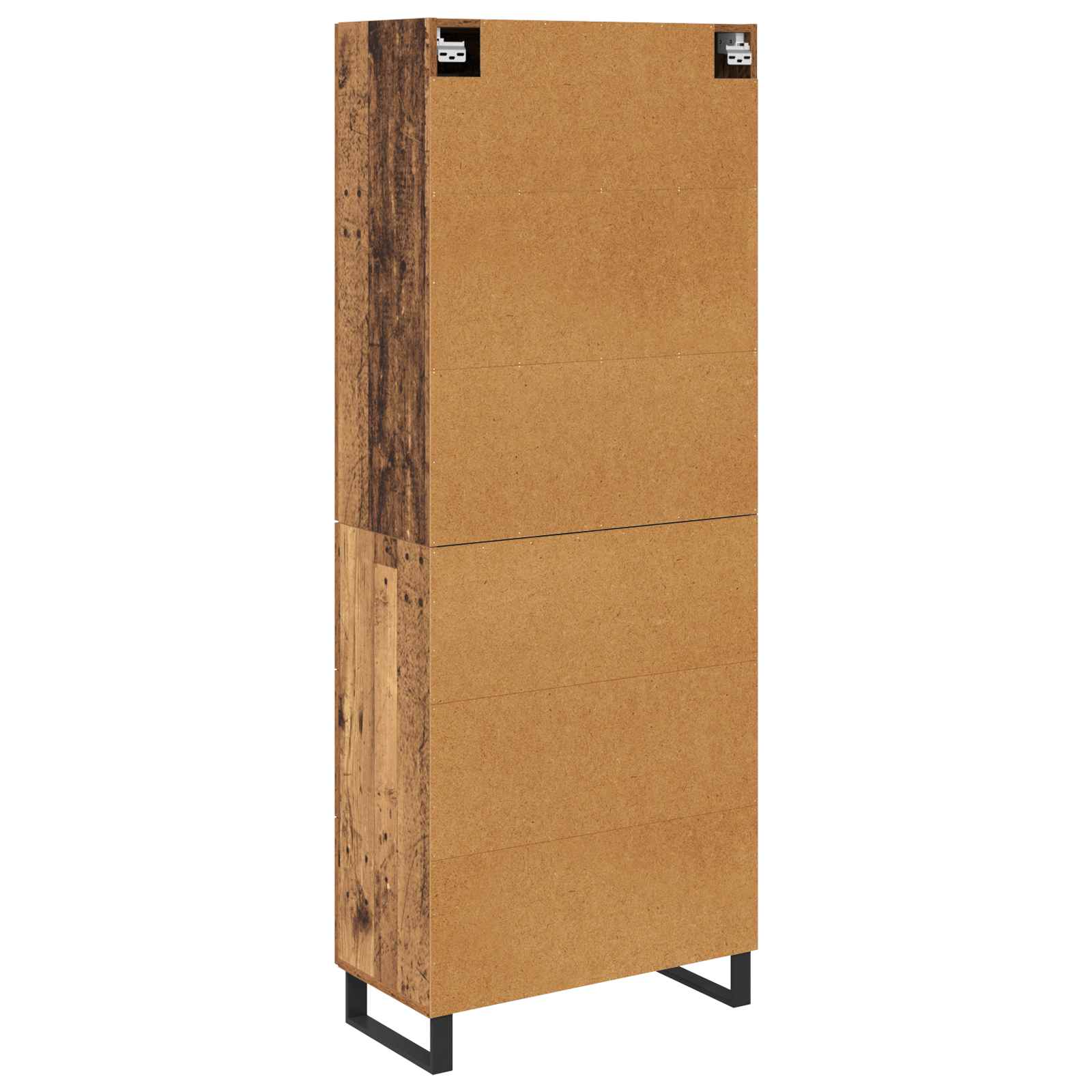 Highboard με συρτάρι 2 pcs Παλιό Ξύλο Επεξεργασμένο ξύλο