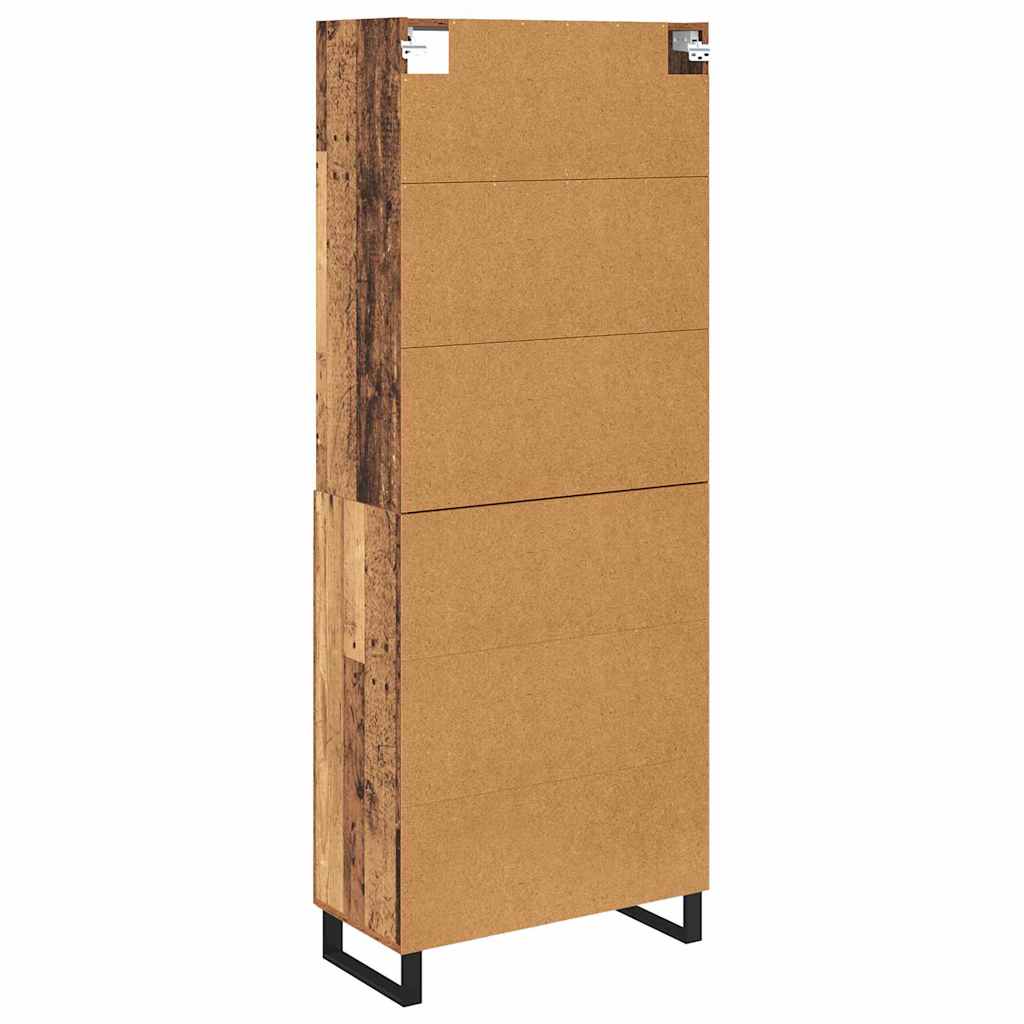 Highboard 2 pcs Παλιό ξύλο Επεξεργασμένο ξύλο