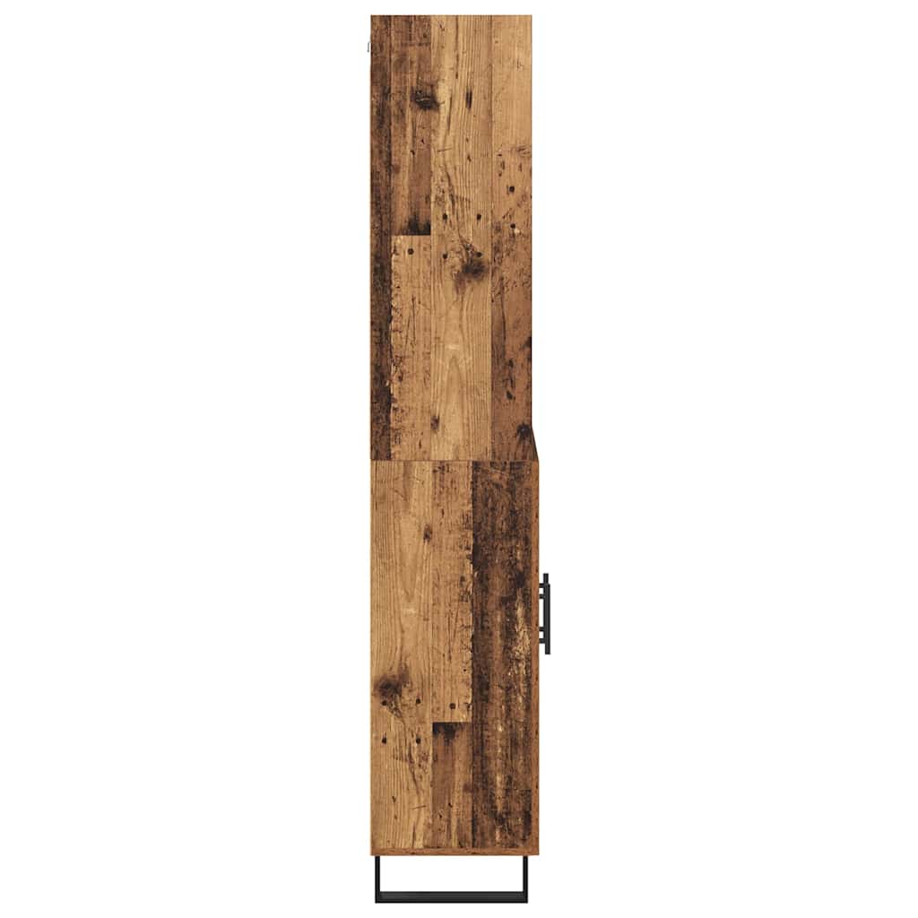 Highboard 2 pcs Παλιό ξύλο Επεξεργασμένο ξύλο