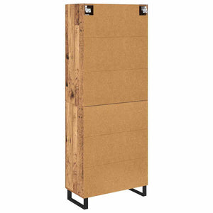 Highboard 2 τμχ. Παλιό Ξύλο 69,5 x 34 x 180 εκ.
