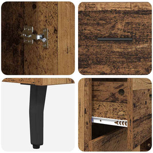 Highboard 2 τμχ. Παλιό Ξύλο 69,5 x 34 x 180 εκ.