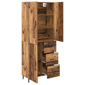 Highboard 2 τμχ. Παλιό Ξύλο 69,5 x 34 x 180 εκ.