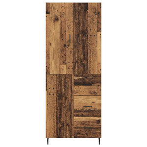 Highboard 2 τμχ. Παλιό Ξύλο 69,5 x 34 x 180 εκ.