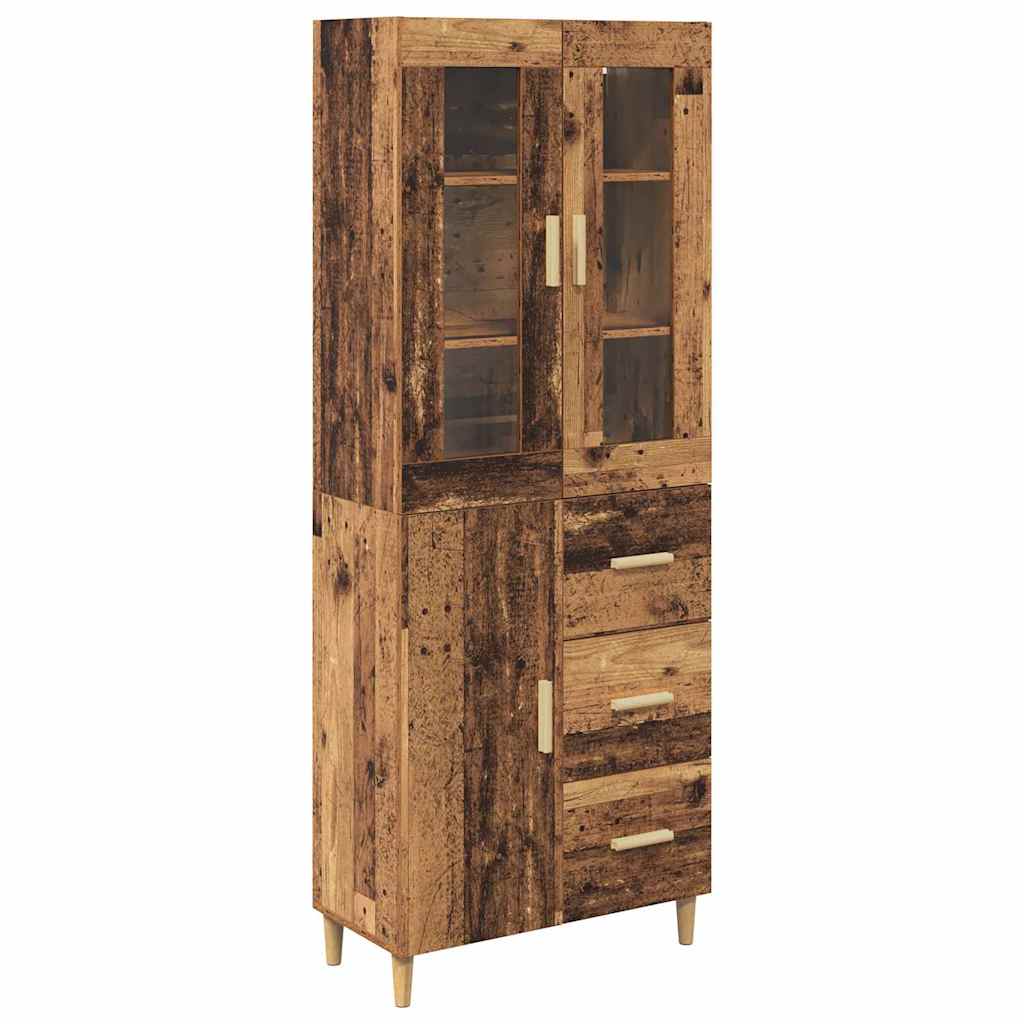 Highboard Παλιό Ξύλο 69,5 x 34 x 180 εκ. Επεξεργασμένο ξύλο