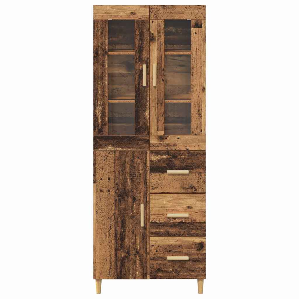 Highboard Παλιό Ξύλο 69,5 x 34 x 180 εκ. Επεξεργασμένο ξύλο