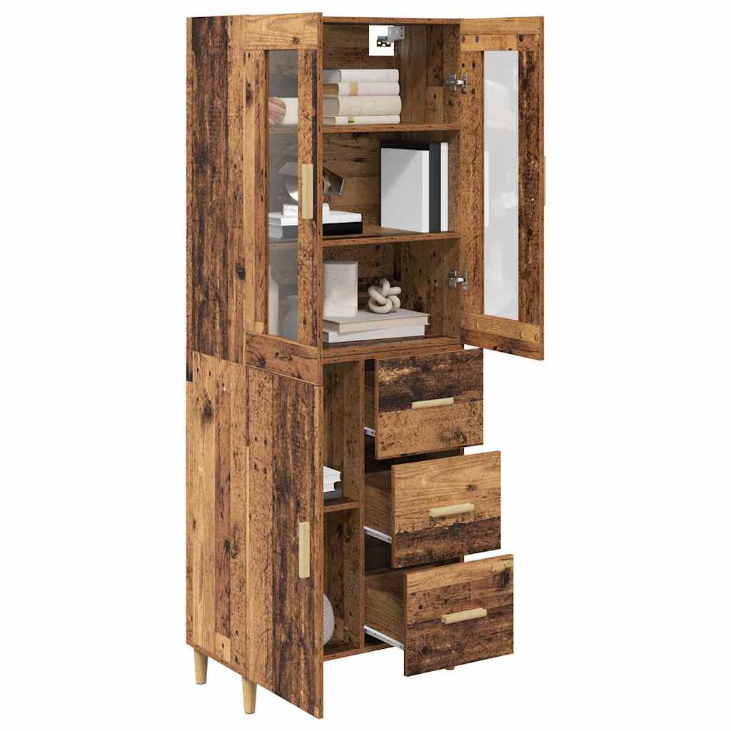 Highboard Παλιό Ξύλο 69,5 x 34 x 180 εκ. Επεξεργασμένο ξύλο
