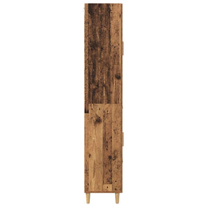 Highboard Παλιό Ξύλο 34,5 x 34 x 180 εκ. Επεξεργασμένο Ξύλο
