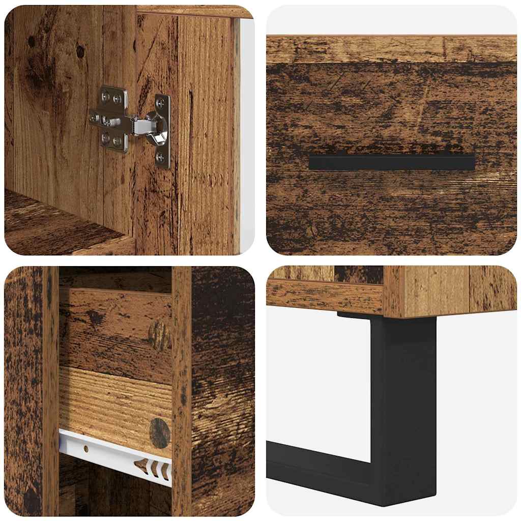 Highboard Παλιό Ξύλο 34,5 x 34 x 180 εκ. Επεξεργασμένο ξύλο