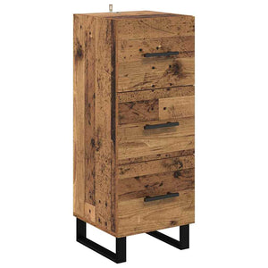 Highboard Παλιό Ξύλο 34,5 x 34 x 180 εκ. Επεξεργασμένο Ξύλο