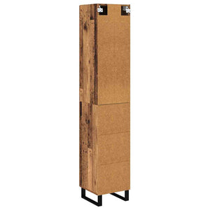 Highboard Παλιό Ξύλο 34,5 x 34 x 180 εκ. Επεξεργασμένο Ξύλο