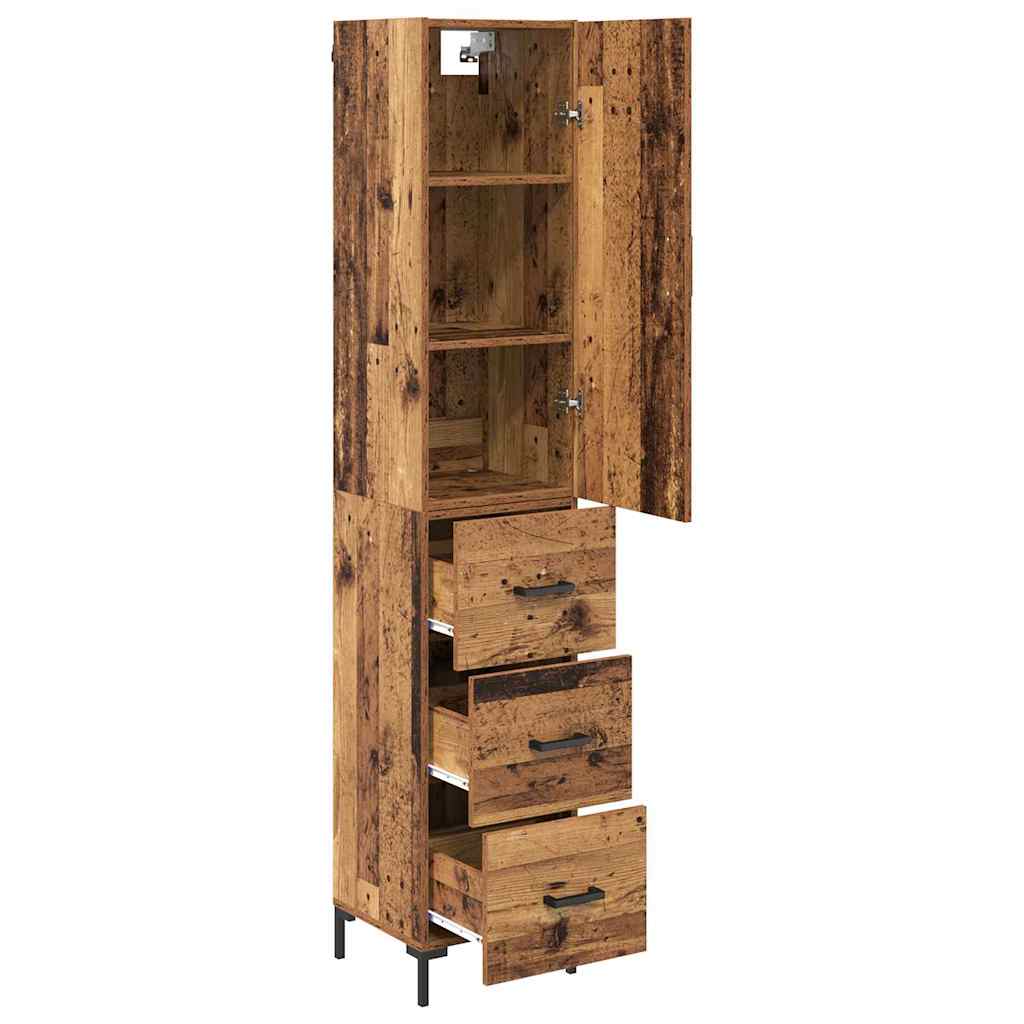 Highboard Παλιό Ξύλο 69,5 x 34 x 180 εκ. Επεξεργασμένο ξύλο
