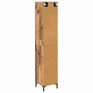 Highboard Παλιό Ξύλο 34,5 x 34 x 180 εκ. Επεξεργασμένο Ξύλο