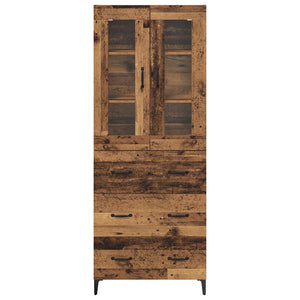 Highboard Παλιό Ξύλο 69,5 x 34 x 180 εκ. Επεξεργασμένο Ξύλο