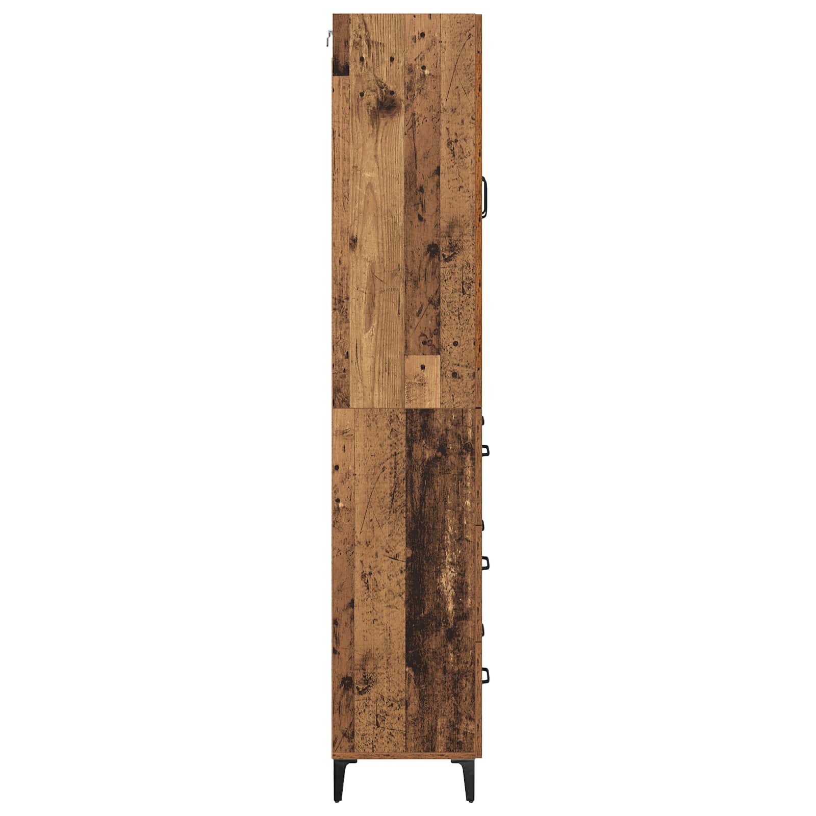 Highboard Παλιό Ξύλο 69,5 x 34 x 180 εκ. Επεξεργασμένο ξύλο