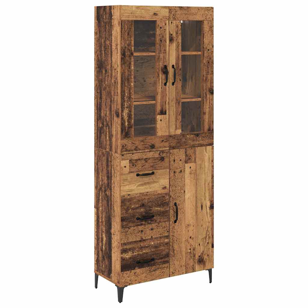 Highboard Παλιό Ξύλο 69,5 x 34 x 180 εκ. Επεξεργασμένο ξύλο