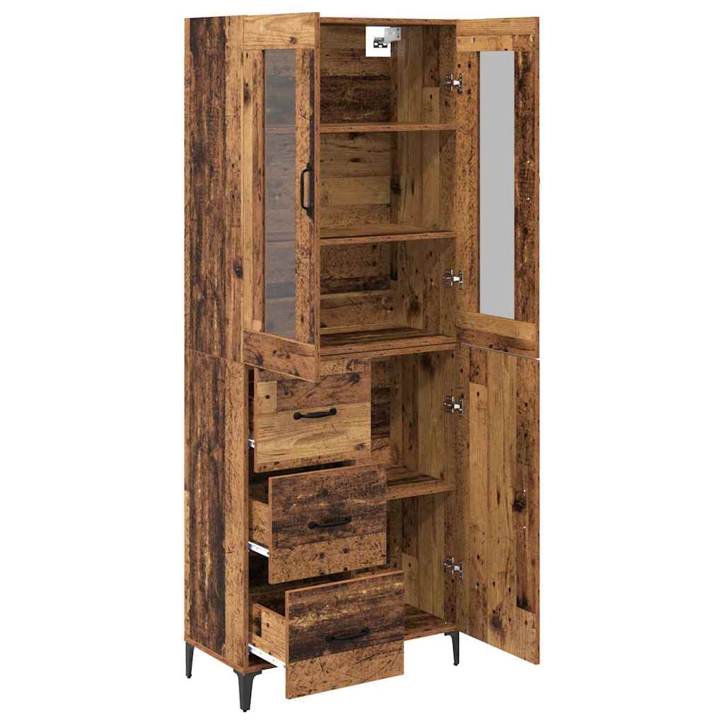 Highboard Παλιό Ξύλο 69,5 x 34 x 180 εκ. Επεξεργασμένο ξύλο