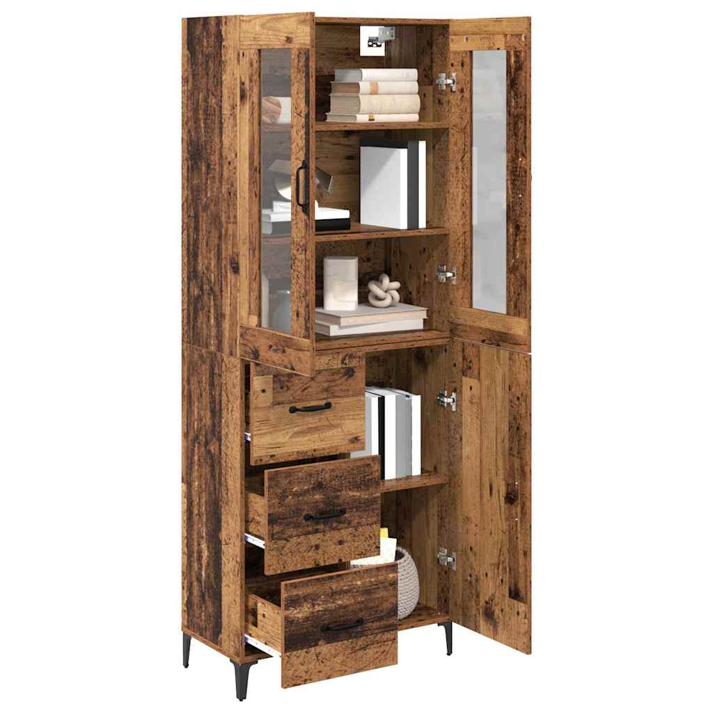 Highboard Παλιό Ξύλο 69,5 x 34 x 180 εκ. Επεξεργασμένο ξύλο