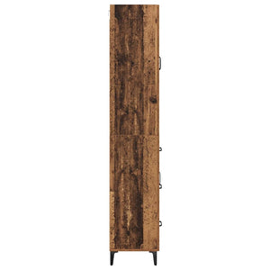 Highboard Παλιό Ξύλο 69,5 x 34 x 180 εκ. Επεξεργασμένο Ξύλο