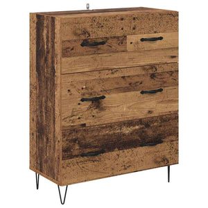 Highboard 2 τμχ. Παλιό ξύλο 69,5 x 34 x 180 εκ.