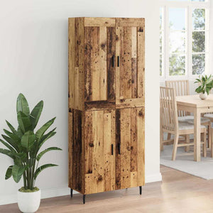 Highboard 2 τμχ. Παλιό ξύλο 69,5 x 34 x 180 εκ.